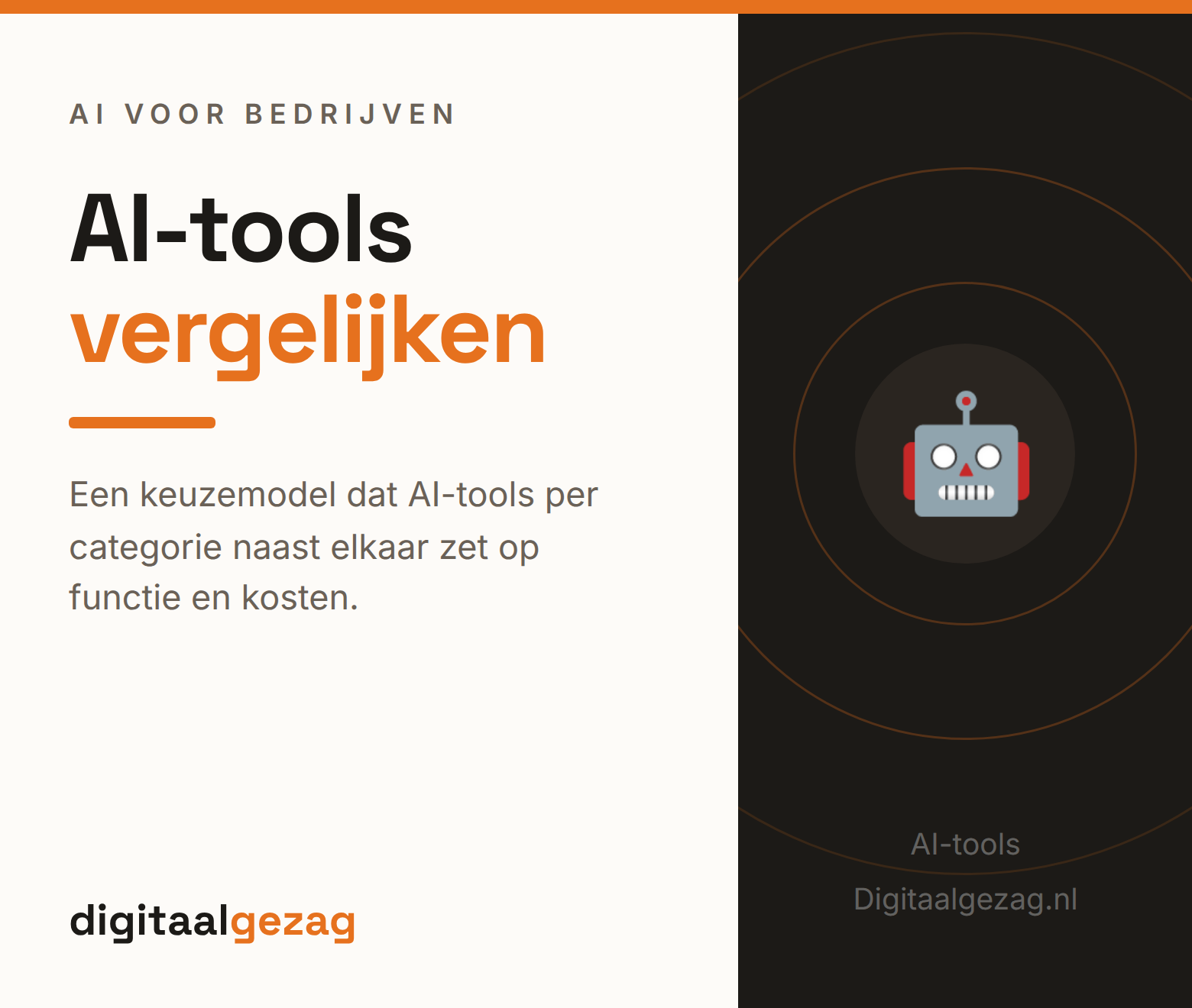 Keuzemodel om ai tools voor bedrijven per categorie te vergelijken