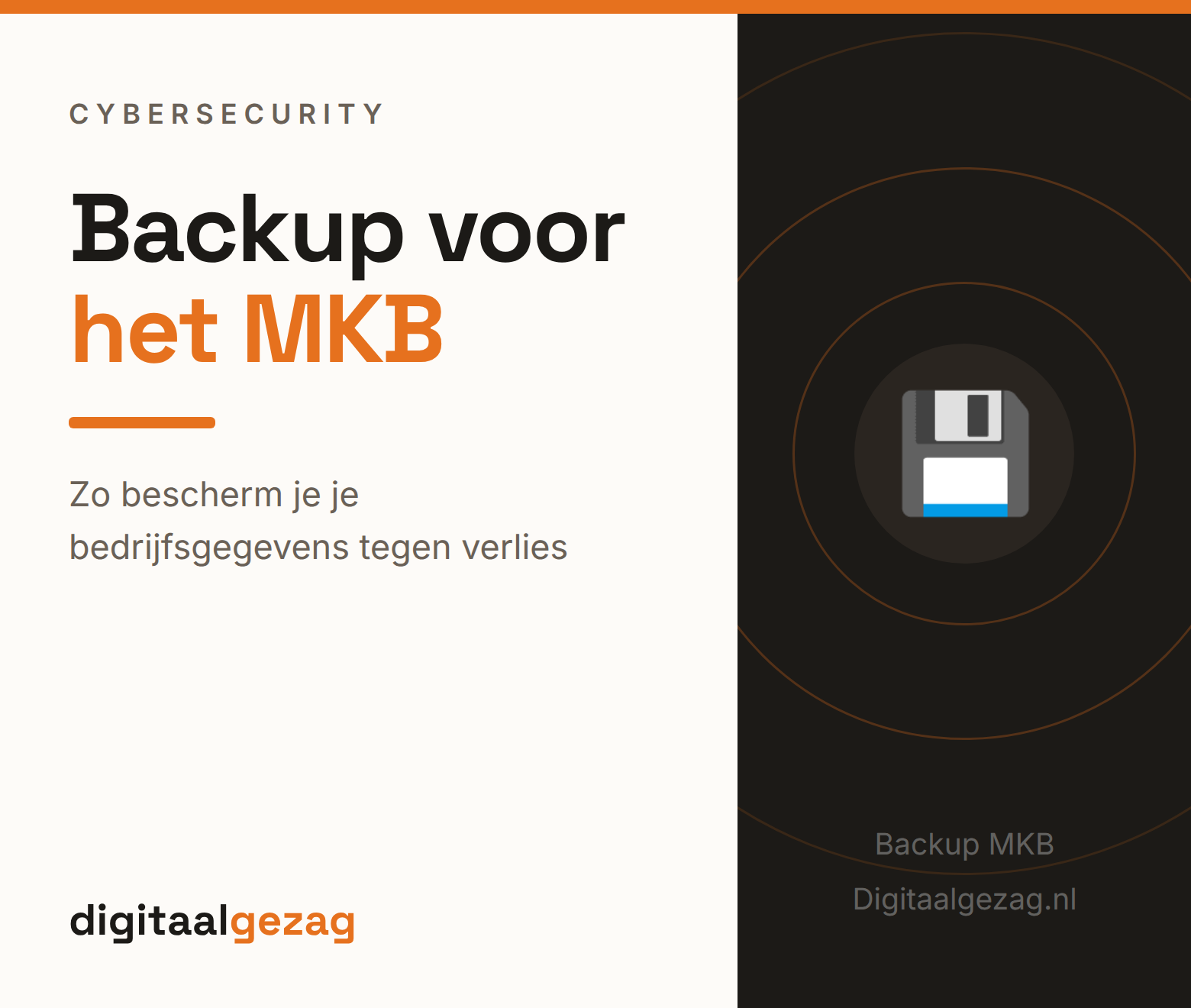 Backup MKB met servers, cloudopslag en herstelproces in beeld