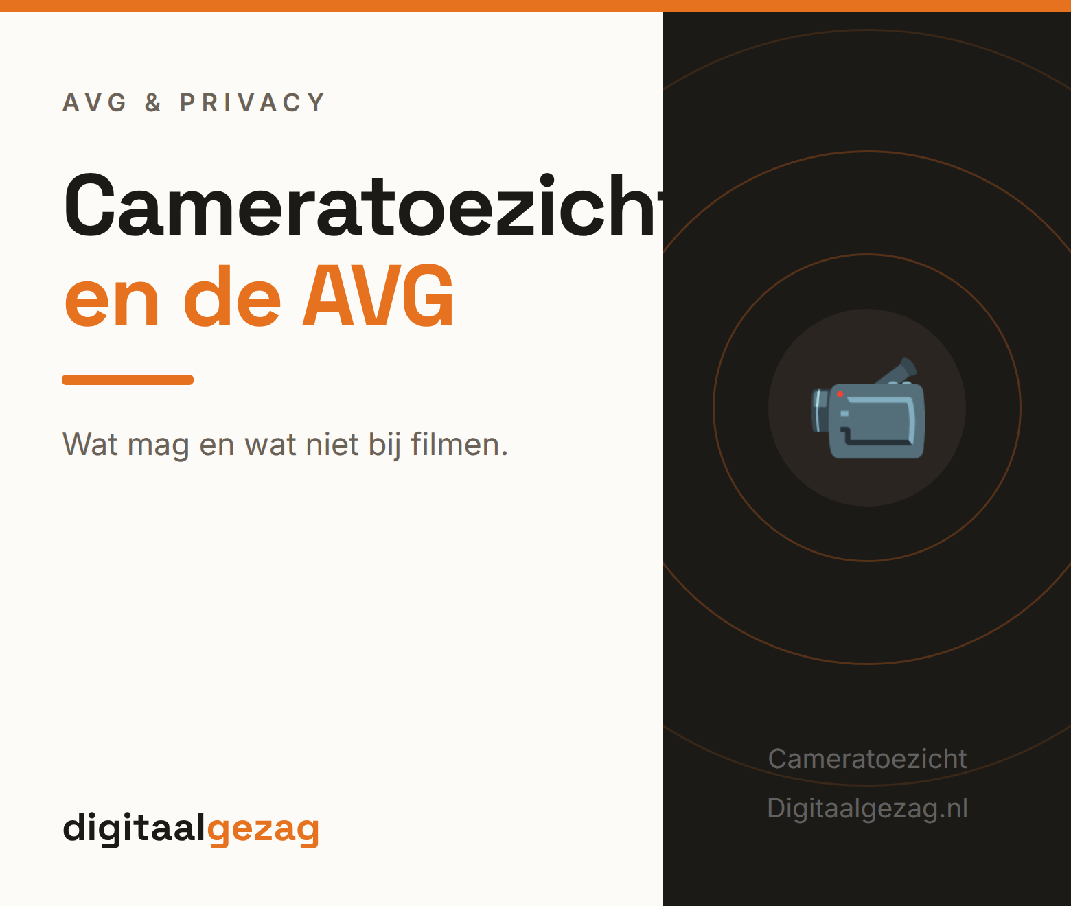 Cameratoezicht en de AVG met regels voor filmen en bewaren voor het MKB