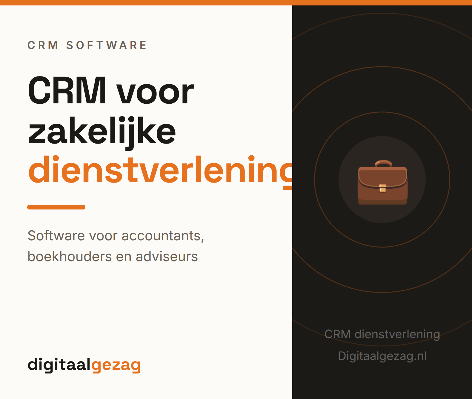 CRM zakelijke dienstverlening voor accountants en adviseurs op een scherm