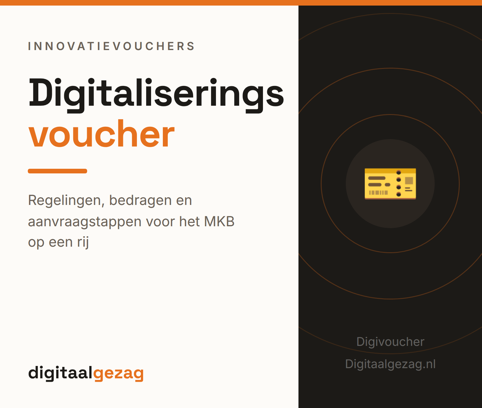MKB-ondernemer die een digitaliserings voucher aanvraagt achter een laptop