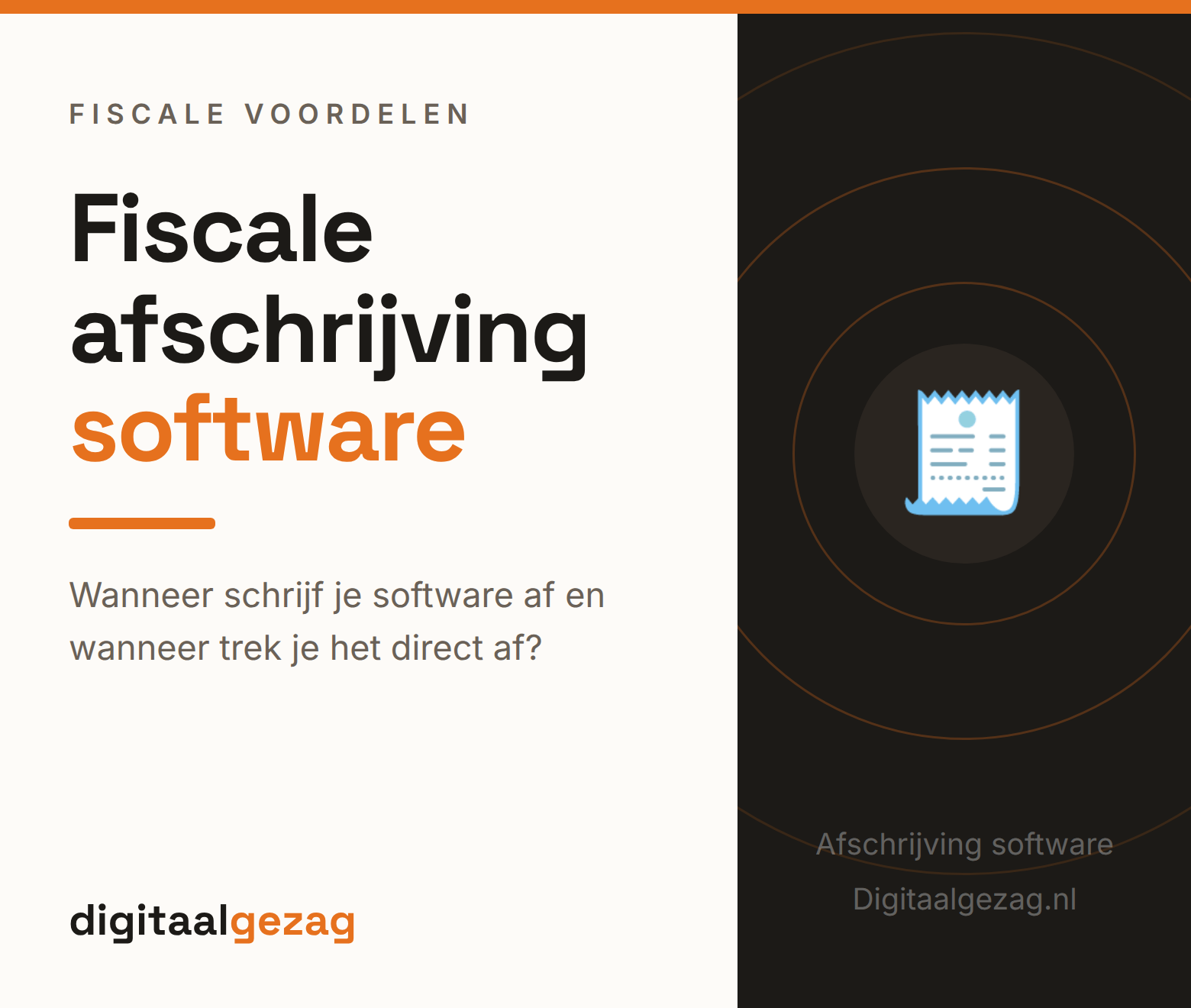 Ondernemer berekent de fiscale afschrijving software op een laptop