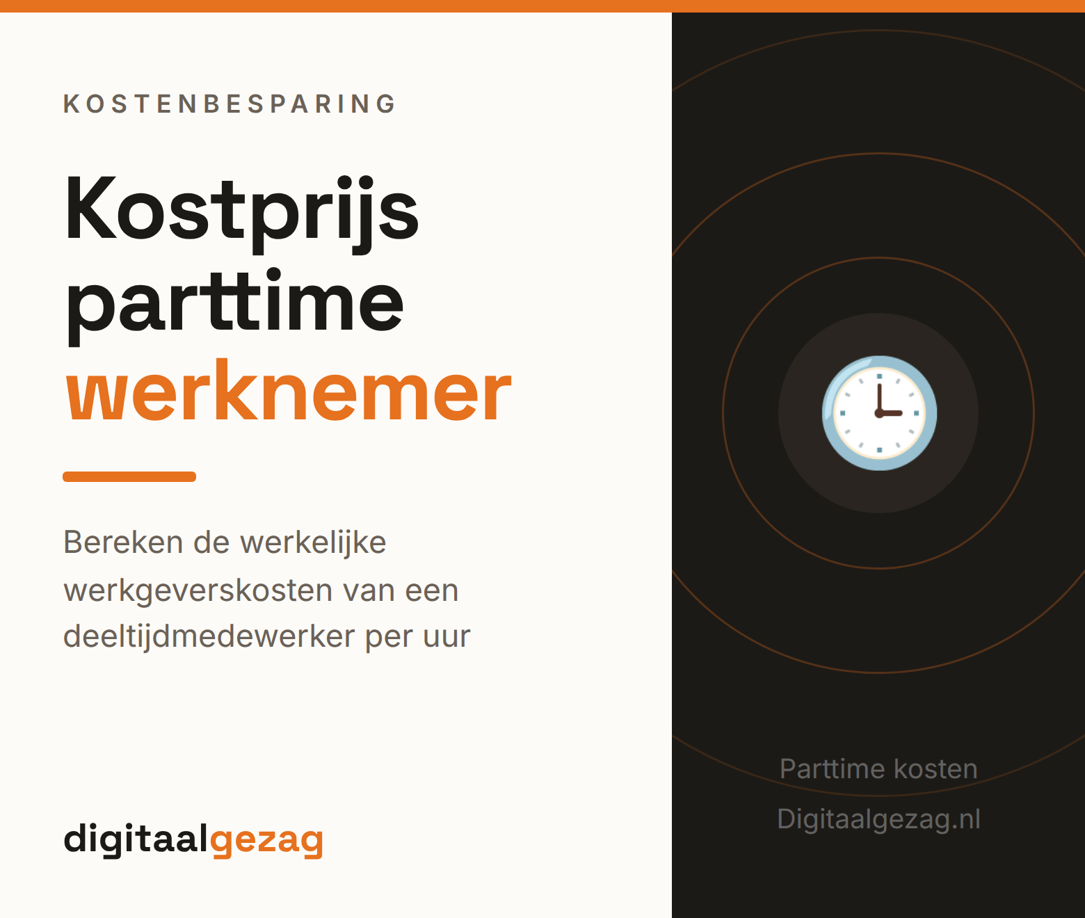 Berekening van wat een parttime werknemer kost per uur voor een MKB-werkgever