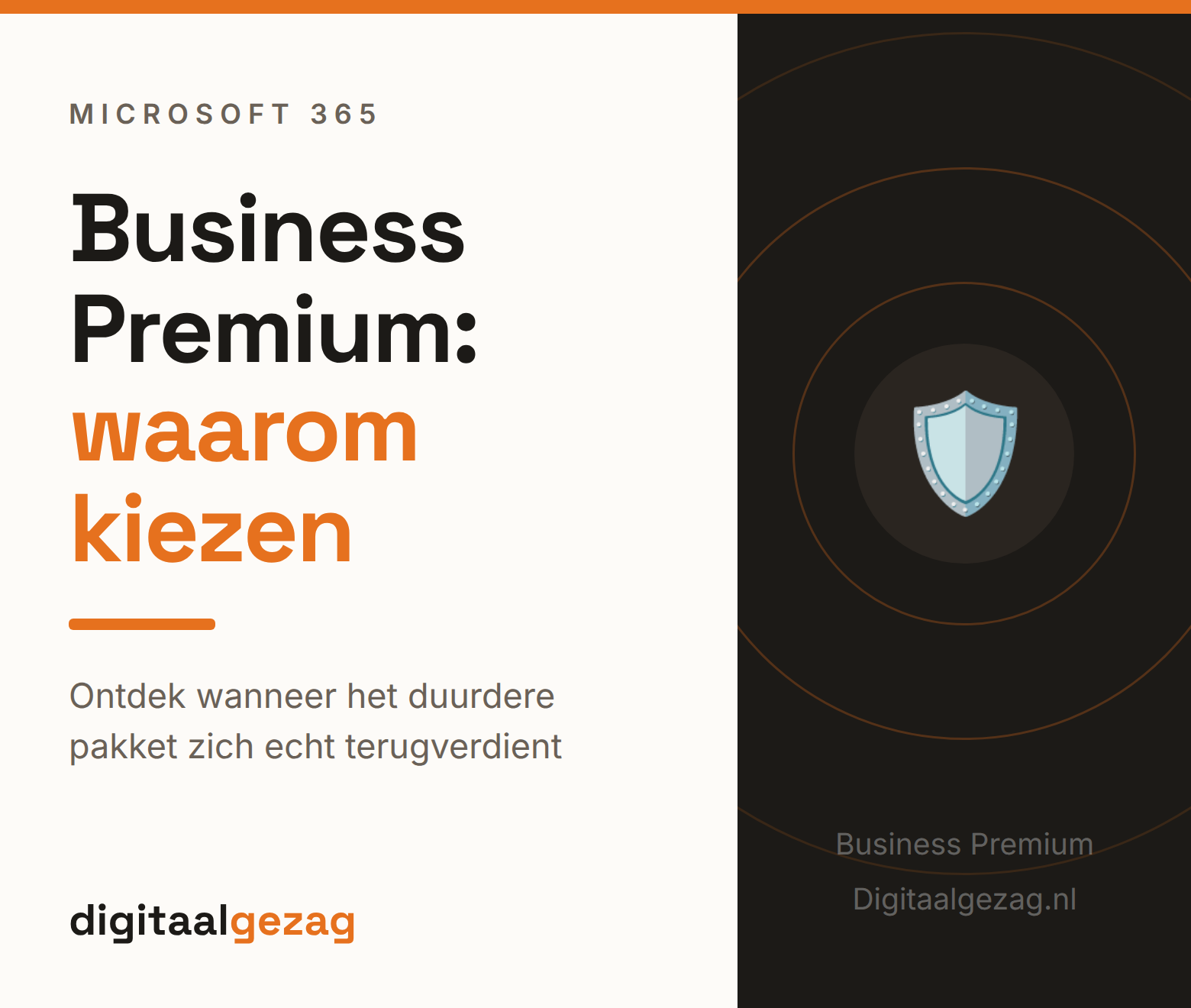 Beslisschema waarom kiezen voor Microsoft 365 Business Premium in het MKB