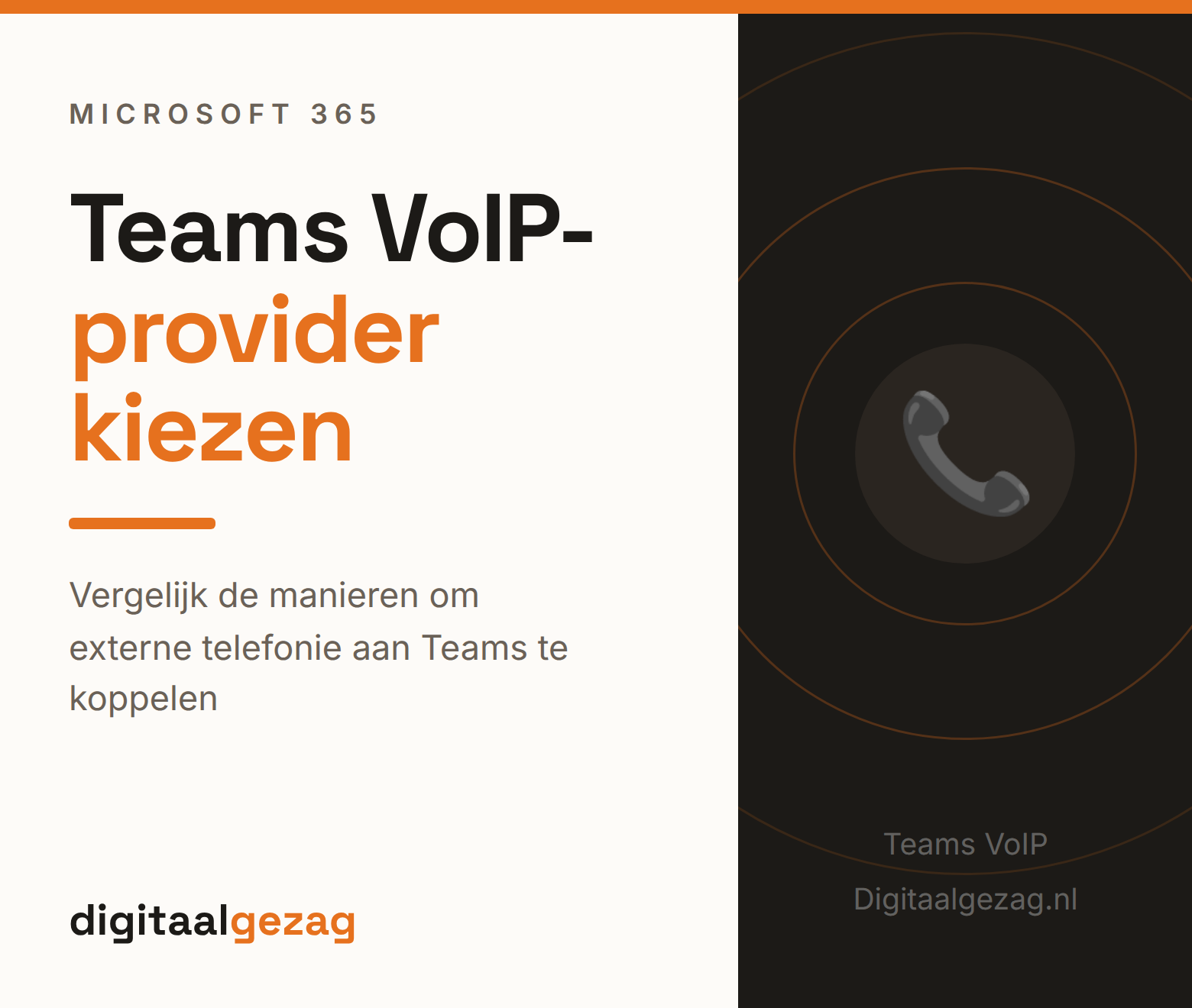 Microsoft Teams VoIP provider kiezen met opties voor bellen in het MKB