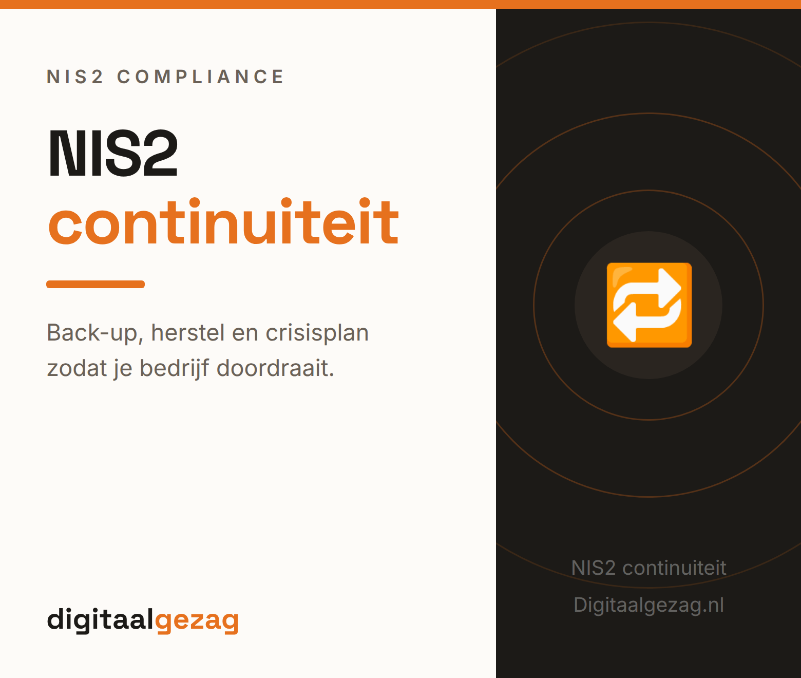 NIS2 bedrijfscontinuiteit met back-up, herstel en crisisplan voor het MKB