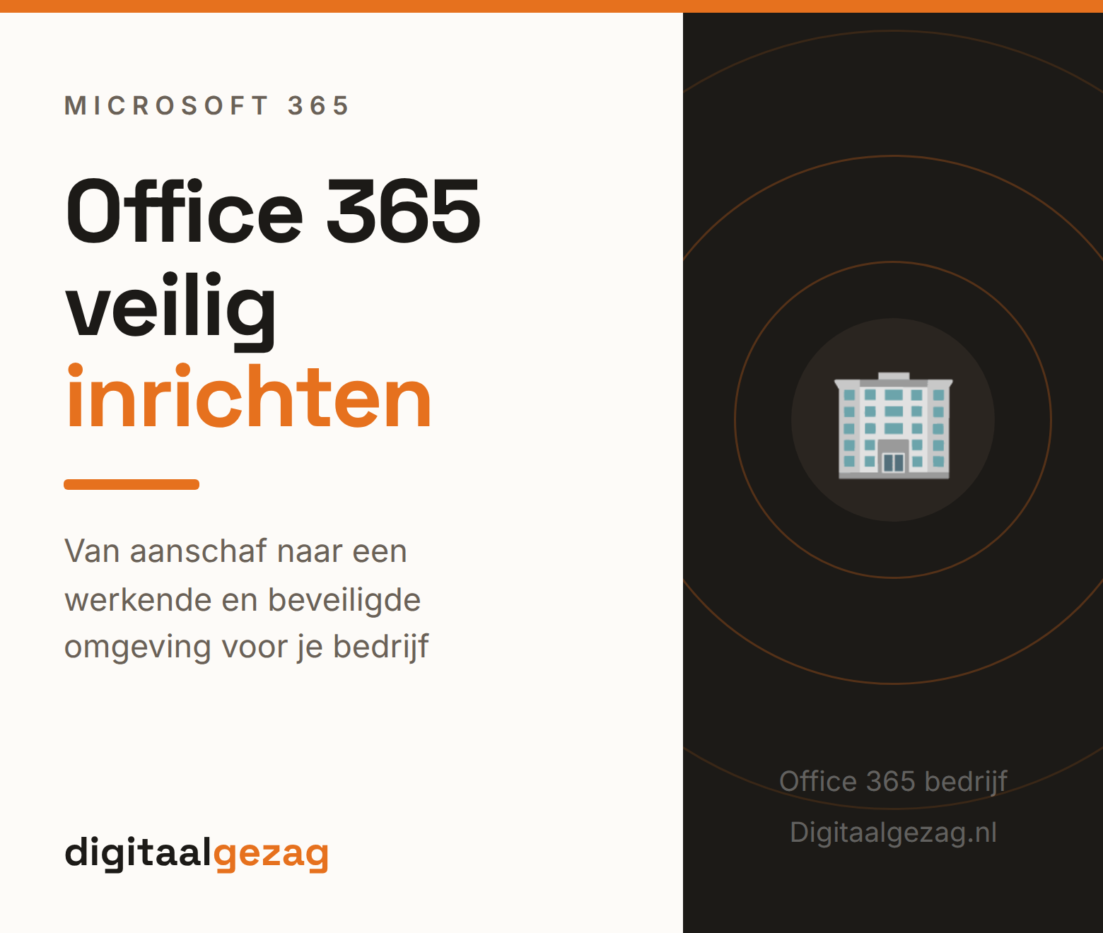 Beheerder richt office 365 voor bedrijven veilig in achter een laptop